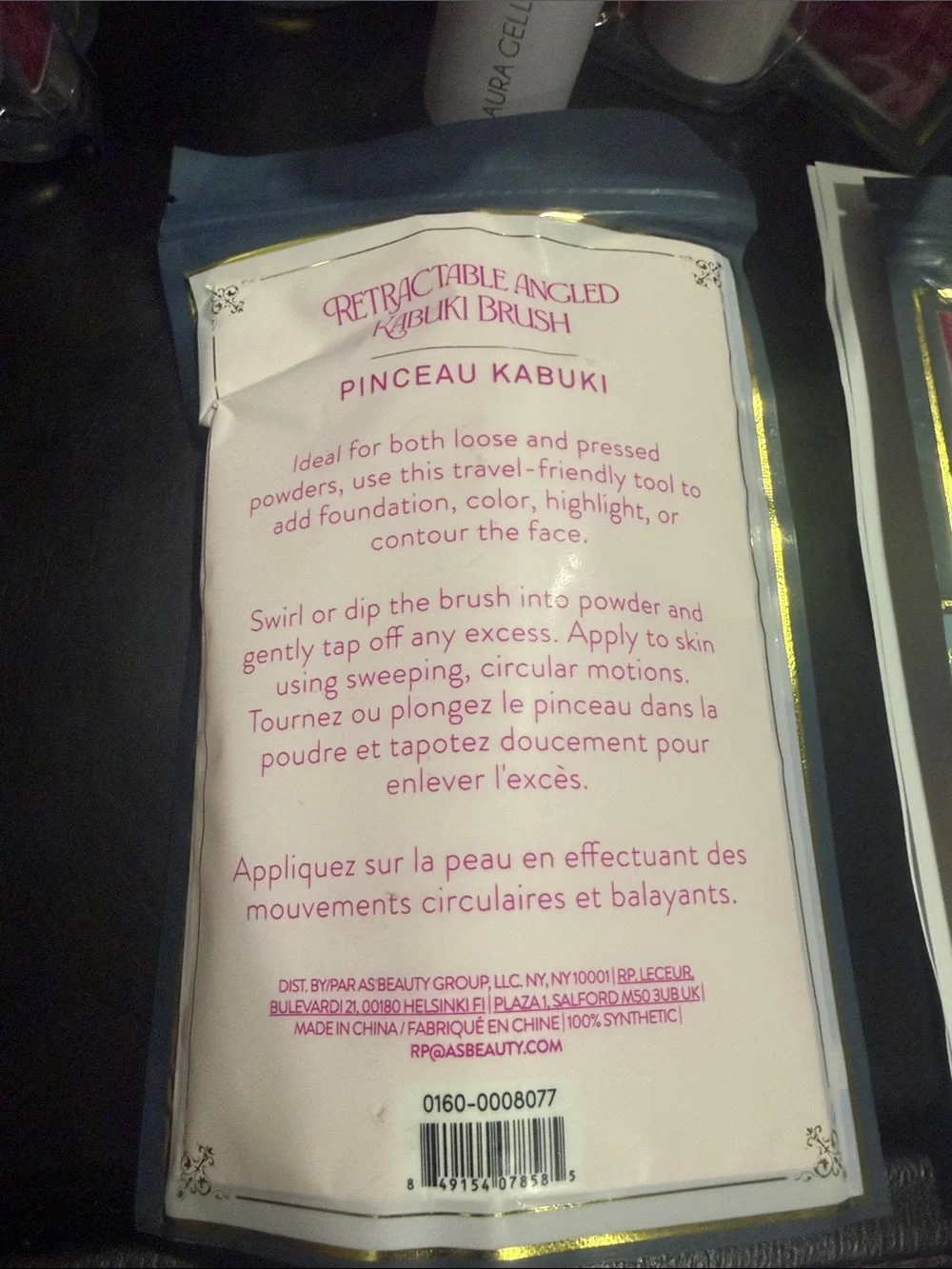 Laura Geller Pink Retractable Angled Brush brand new